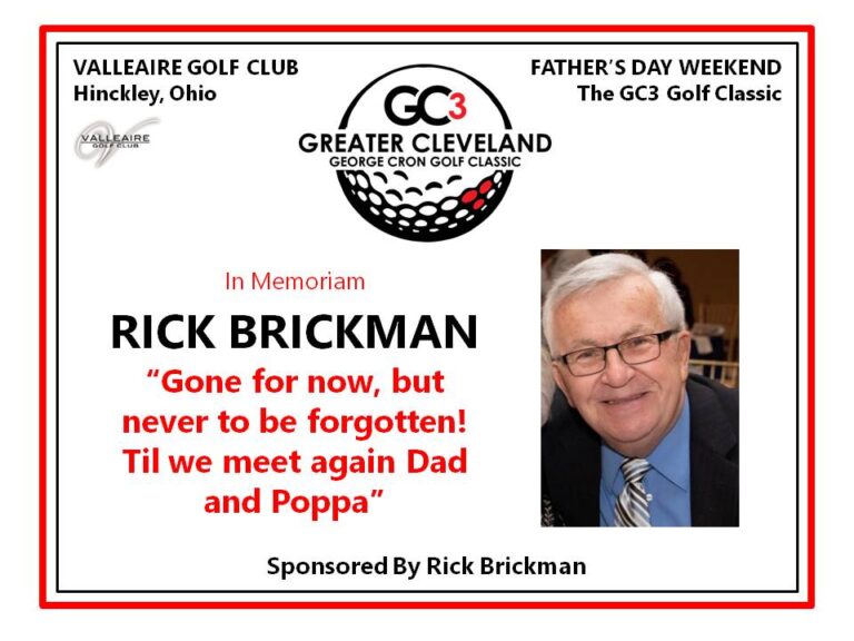 Richard Brickman - In Memoriam - GC3 Golf Classic